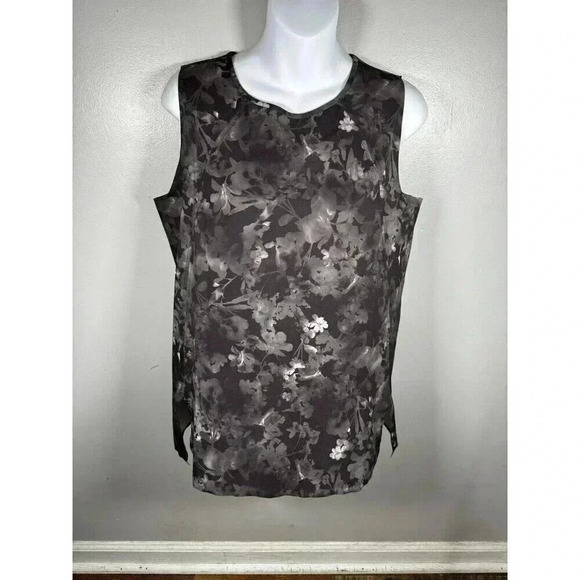 ATHLETA WOMEN'S Black/gray SLEEVELESS BREEZY TOP TANK Sz XS - Picture 1 of 6